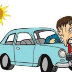 کولر ماشین در هوای گرم