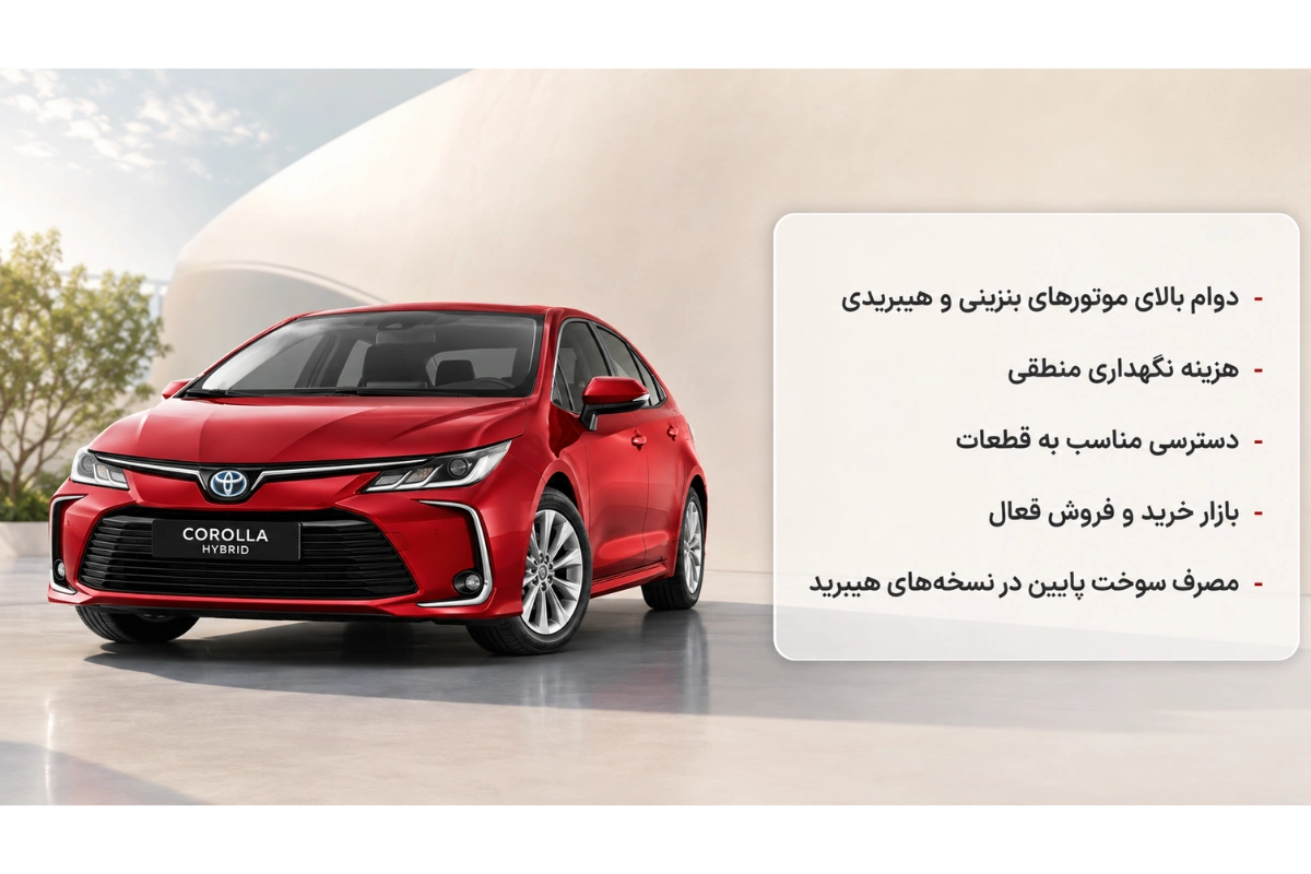 مزایای کرولا هیبرید