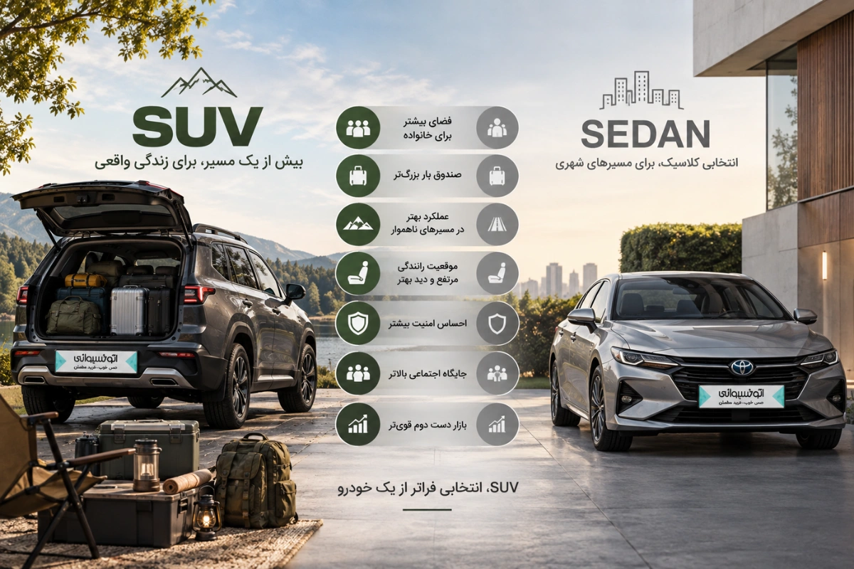 مزایای suv نسبت به سدان